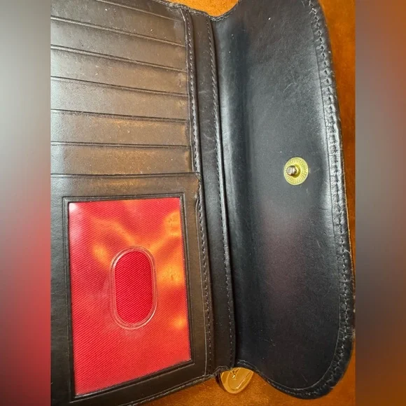 EUC Dooney & Bourke Multicolor Rainbow Pattern Leather Wallet - Picture 10 of 15